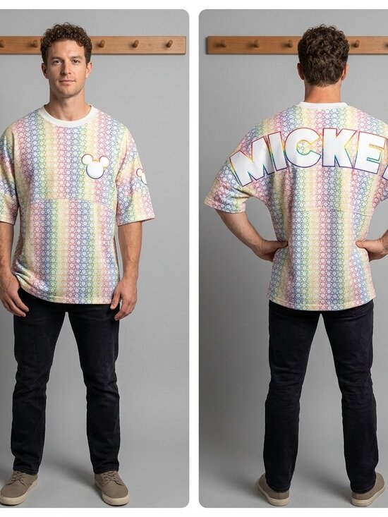 Disney Other - Disney Parks Rainbow Mickey Spirit Jersey Size Large